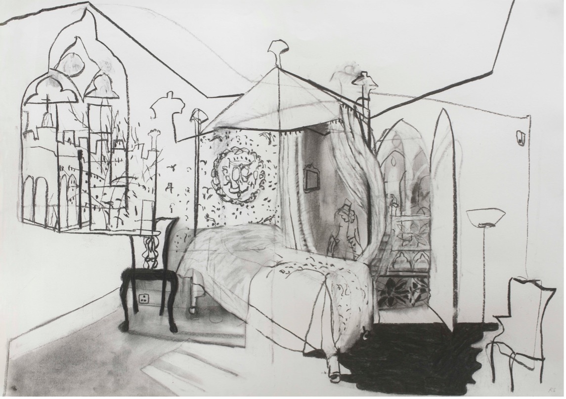 Katie Sollohub, Blue Bedchamber, First Prize, Derwent Art Prize 2020