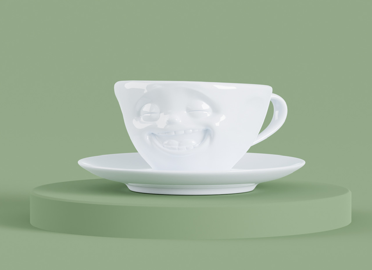 FIFTYEIGHT PRODUCTS New Laughing Coffee Cup