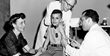 In 1955, Dr. Jonas Salk is administering the polio vaccine he invented into his son’s arm, ending a very dark time in the world. Courtesy of Darrell Salk.