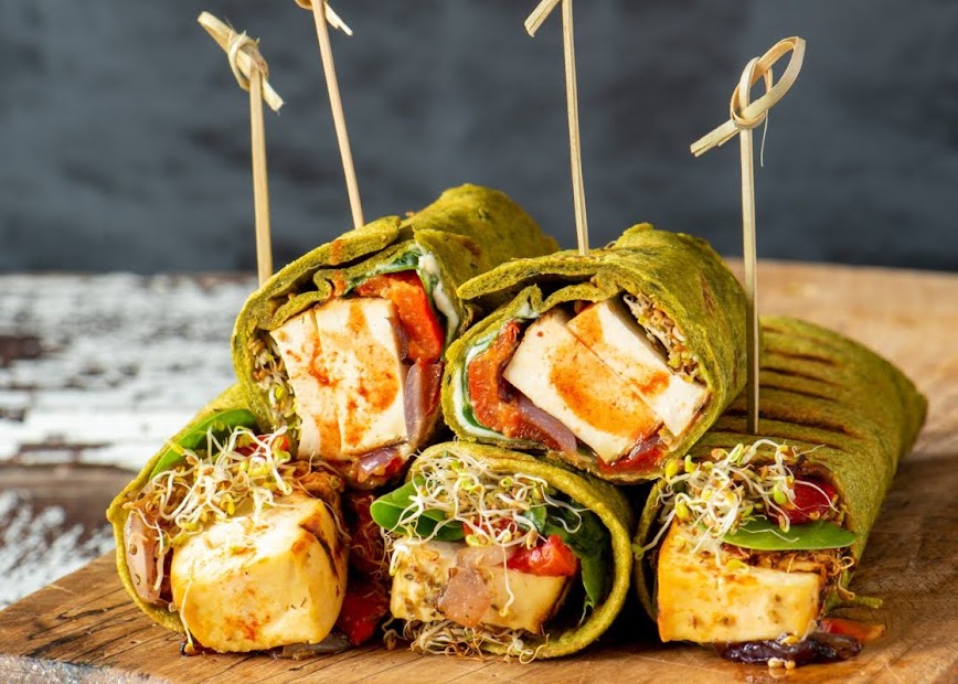 Grilled Vegetable and Tofu Wrap from One Green Planet