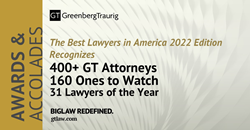 Thumb image for Greenberg Traurig Earns Top Recognitions in Best Lawyers, Best Lawyers: Ones to Watch 2022 Editions