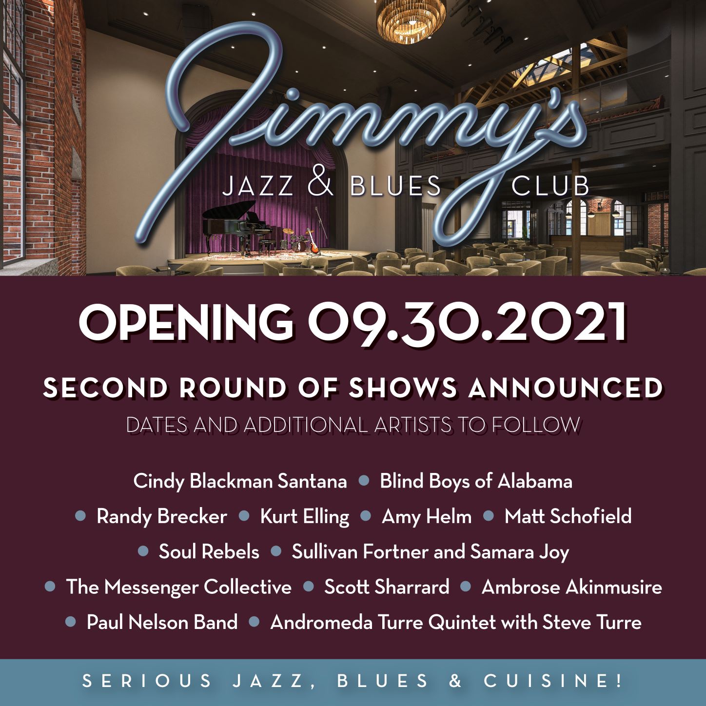 Jimmy's Jazz & Blues Club Second Round of 2021 Fall Schedule Shows
