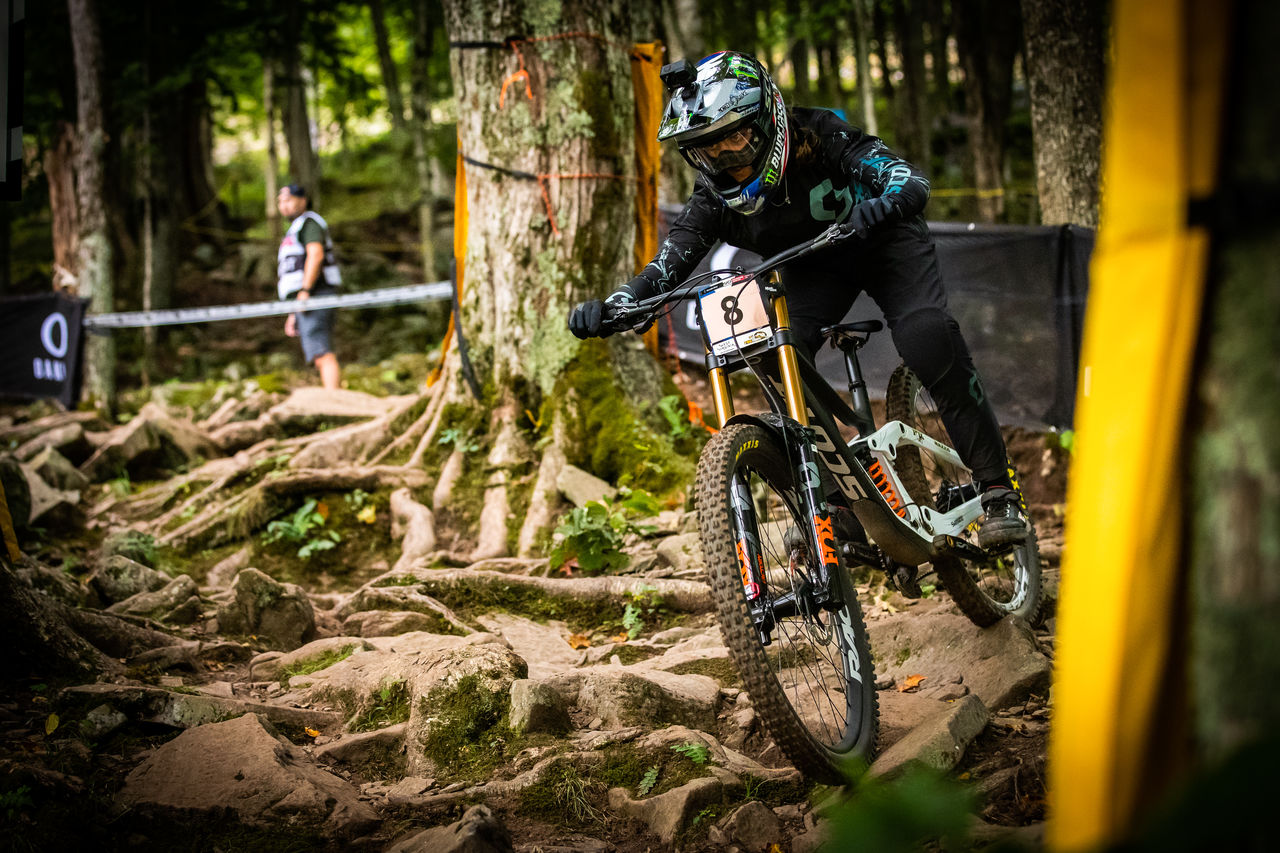 Monster Energy’s Marine Cabirou Takes Third Place in Race One at UCI Downhill Mountain Bike World Cup Finals in Snowshoe