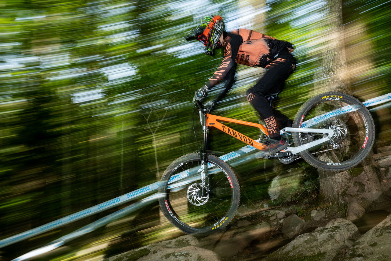 Monster Energy's Mark Wallace Finishes in 5th Place in Elite Men Division in Race One at UCI Downhill Mountain Bike World Cup Finals in Snowshoe