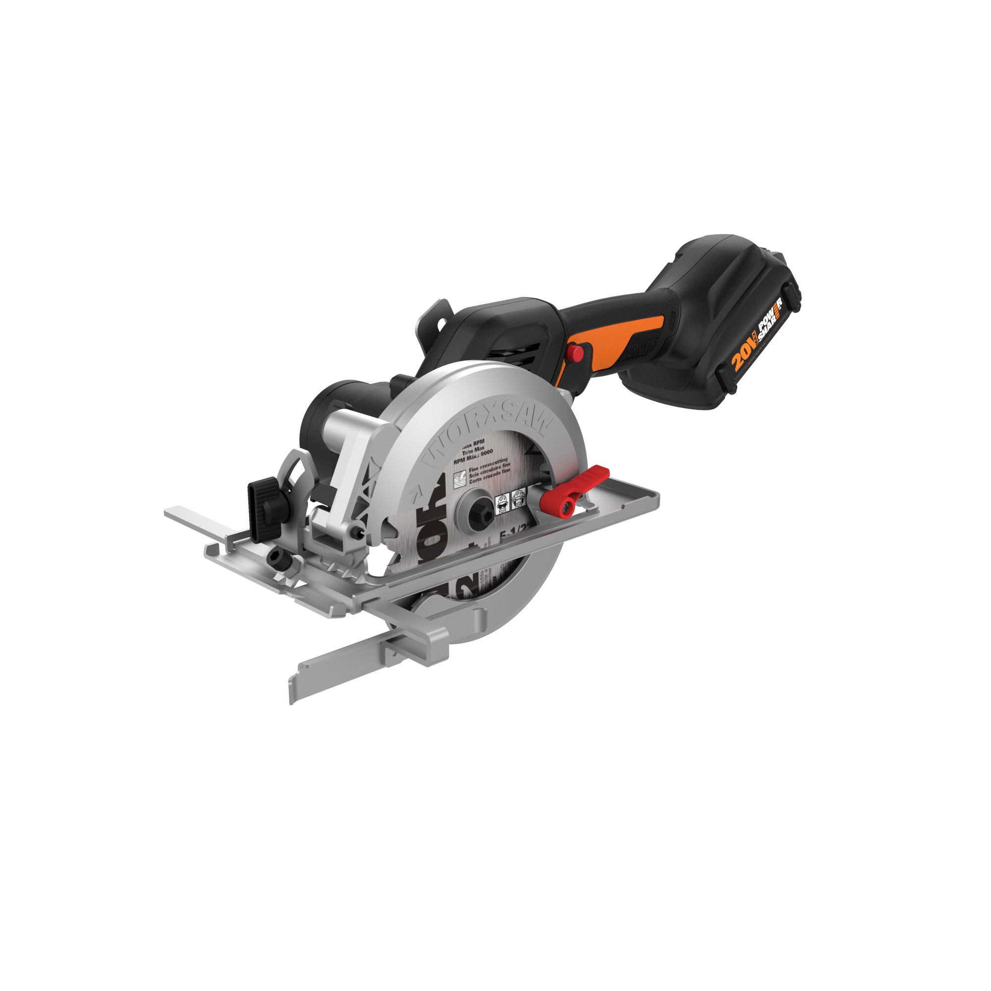 WORX Nitro 20V Power Share 4.5 in. Compact Circular Saw with brushless motor (WX531L)