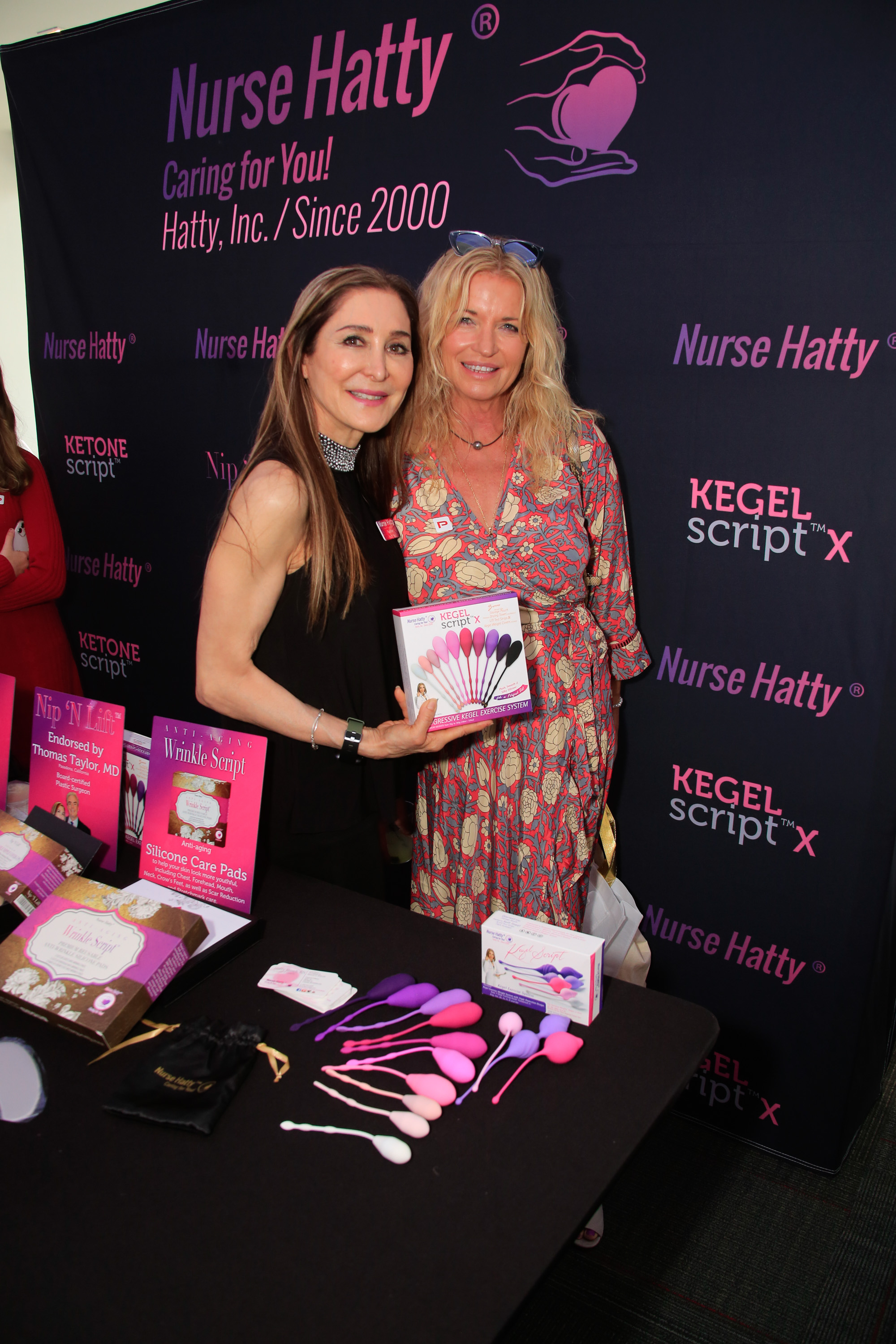Nurse Hatty with Celebrity displaying Kegel Script X .