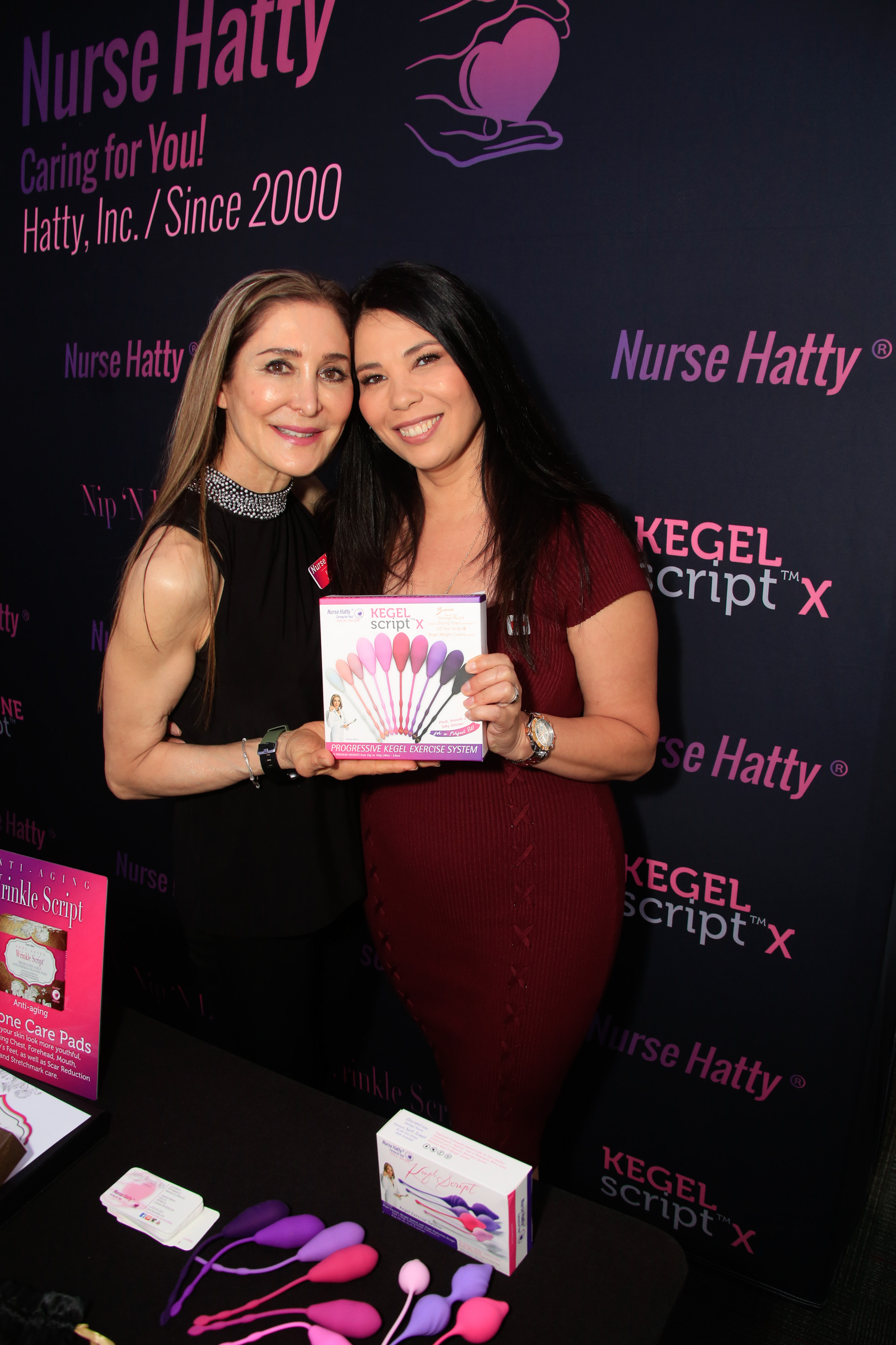 Nurse Hatty with Celebrity displaying Kegel Script X ..
