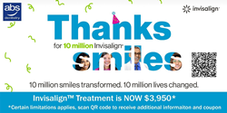 In recognition of Invisalign’s 10 Million Smiles celebration, Dr. David Jin of A Beautiful Smile Dentistry is proud to offer Invisalign™ at an unheard-of price of $3950.