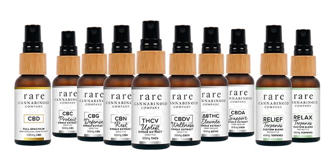 CBDV joins Rare Cannabinoid Company's apothecary of tinctures: THCV, CBN, CBG, CBC, Delta-8-THC, CBDA and full spectrum Rare Hawaiian CBD. Terpene-only tinctures will be launched shortly.