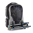 Morally Toxic Valkyrie Backpack in Onyx with tripod attached