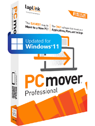PCmover Professional - The ONLY software that moves your applications, files, and settings — now updated for Windows 11!