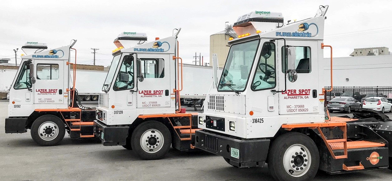 2017 delivery of Lazer Spot's first electric yard trucks
