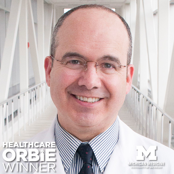 Healthcare ORBIE Winner, Andrew Rosenberg of Michigan Medicine
