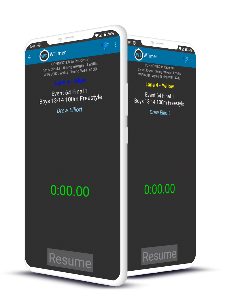 Wylas Timing phone-based timing units simplify running swim meets