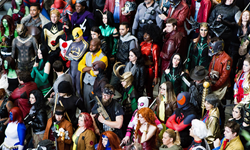 Cosplayers line up for FAN EXPO Event