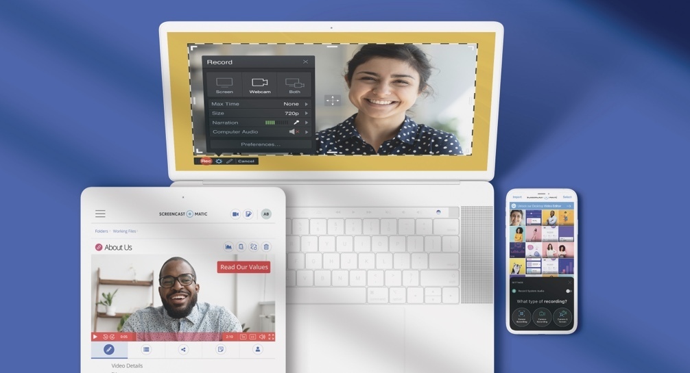 Screencast-O-Matic empowers users to create and share videos on any device