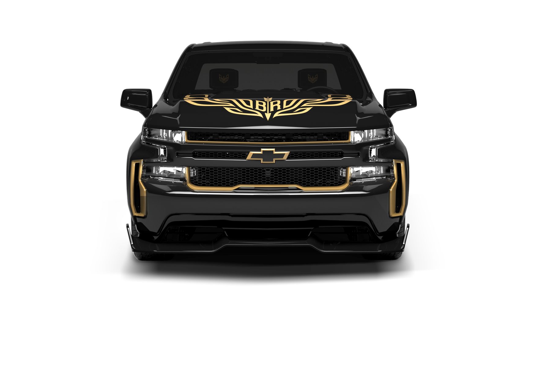 A hand-painted wreath hood graphic on the new Bandit Truck pays direct homage to Burt Reynolds and the authenticity of the 1977 Bandit car.