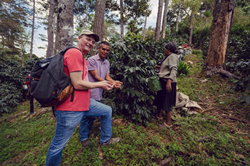 Crimson Cup Founder and President Greg Ubert on a coffee farm