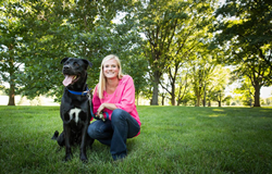 Dr. Kristyn Echterling-Savage with dog