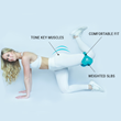 The TonerBum Glute Toning Dumbbell firms glute muscles by toning with weight resistance