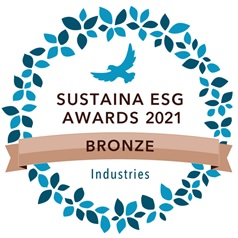 BRONZE award in Industries category, at the SUSTAINA ESG AWARDS 2021