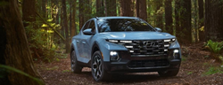 2022 Hyundai Santa Cruz in the middle of a forest