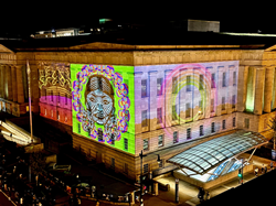 The two-hour live digital painting was projected onto G Street and 9th Street façades of the museum’s building on November first and second.