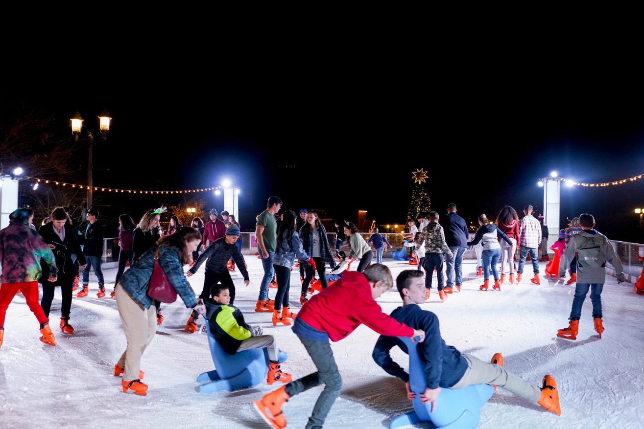 Ice skating in Old Town Temecula