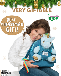 Naturally KIDS Blue Unicorn Backpack — Amazon Holiday Gift Guide — Unicorn Gifts for Girls