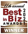 Best in Biz Awards 2021 bronze winner logo
