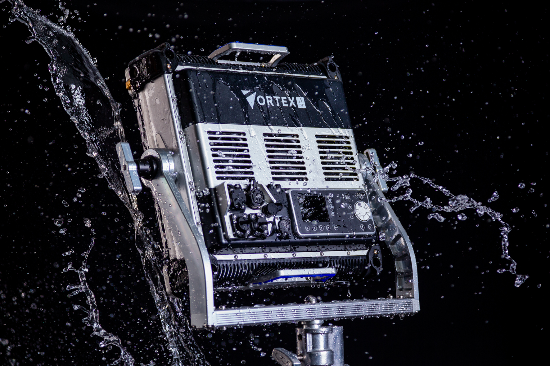 Vortex4 is an IP65-rated water-resistant fixture that can take on weather, messy effects machines, and extreme dust.