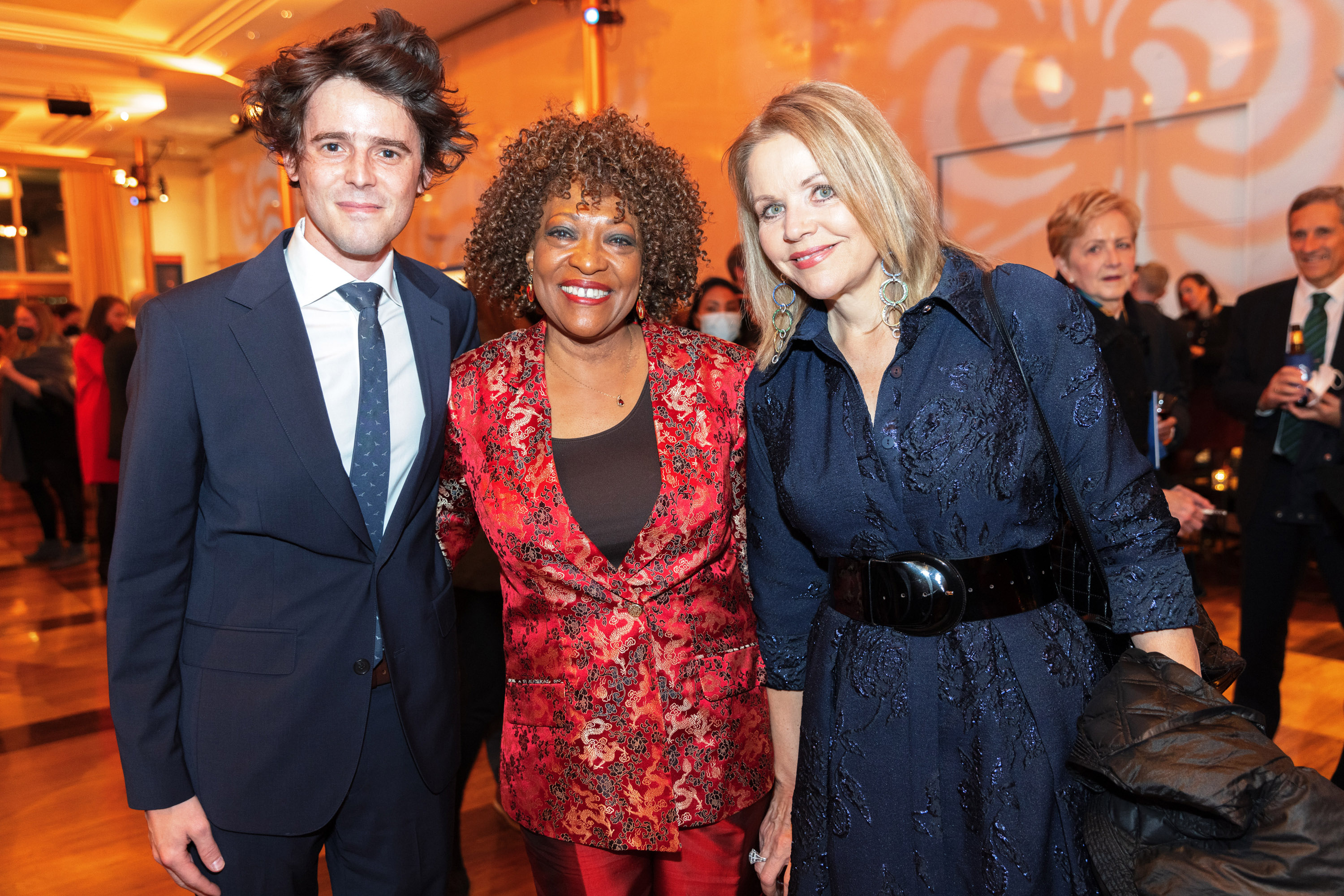 Fulbrighter's Sam Nester, Rita Dove, and Renee Fleming-photo by Katie Dance