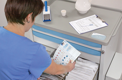 Capsa LTC medication carts for multi-dose blister cards