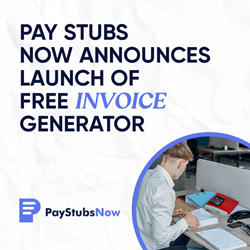 Thumb image for Pay Stubs Now Announces Launch of Free Invoice Generator