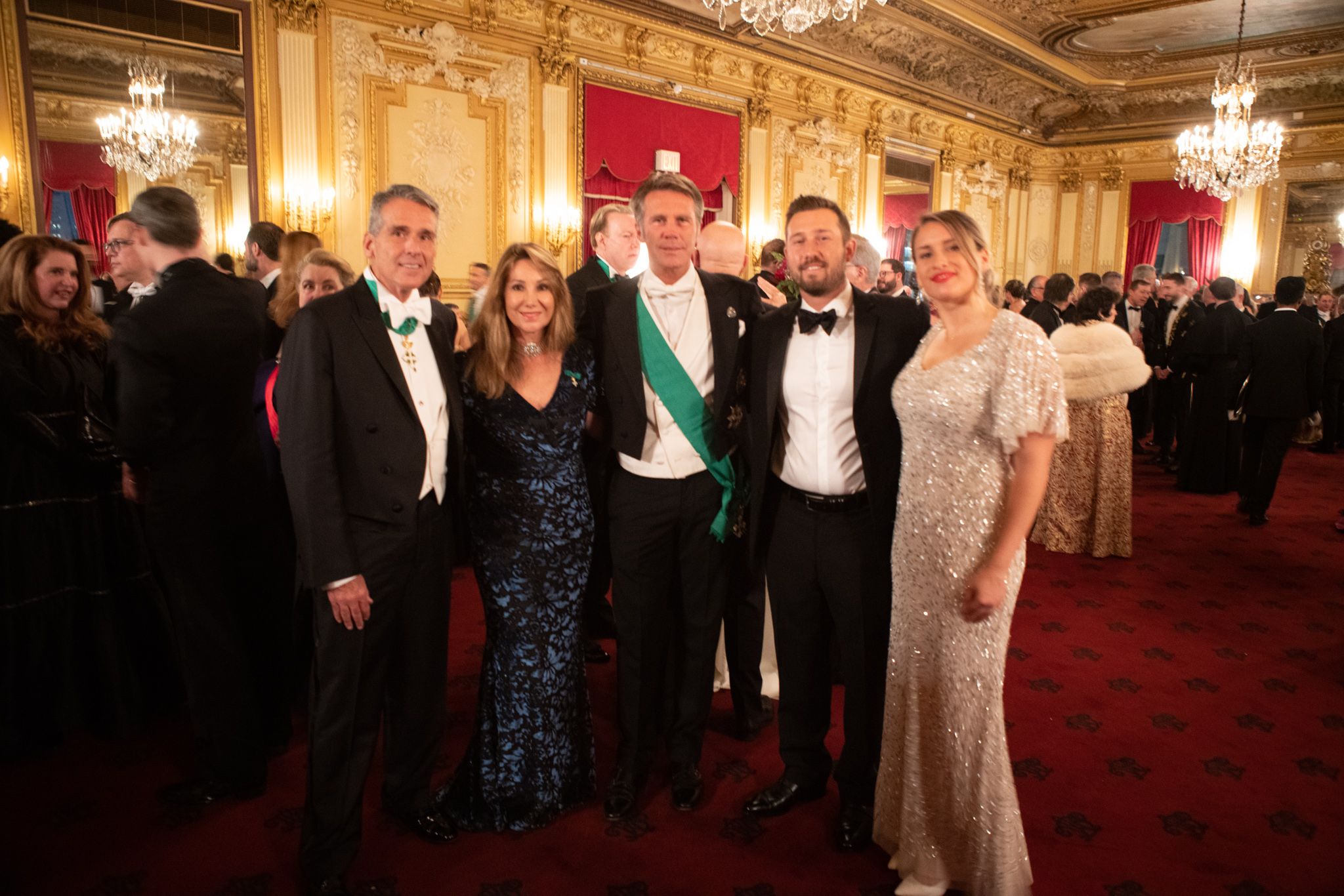 Daniel and Florentina McClory and family with HRH Prince Emmanuel Philibert of Savoy at the Royal Savoy Ball Champagne Reception