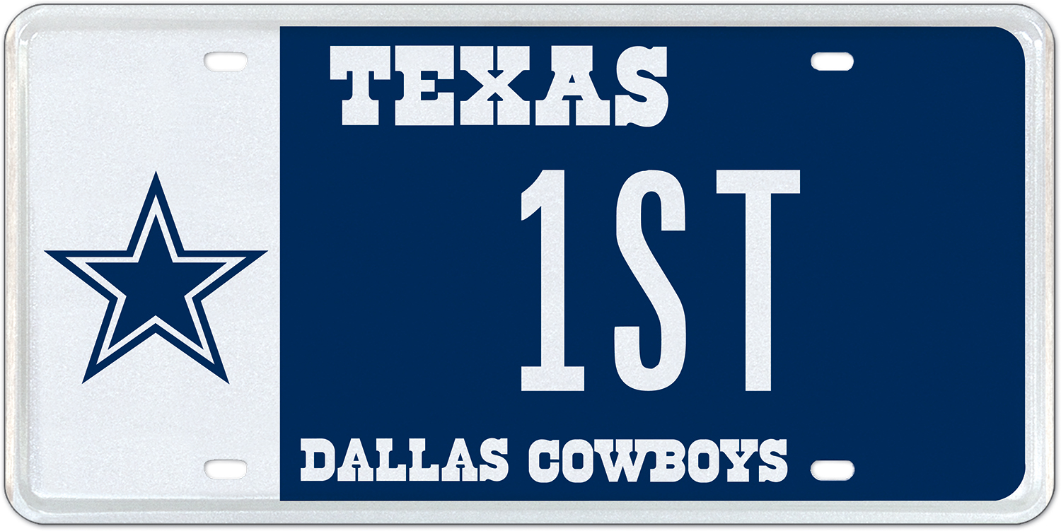The Dallas Cowboys were the top selling Sports plate in Texas for 2021