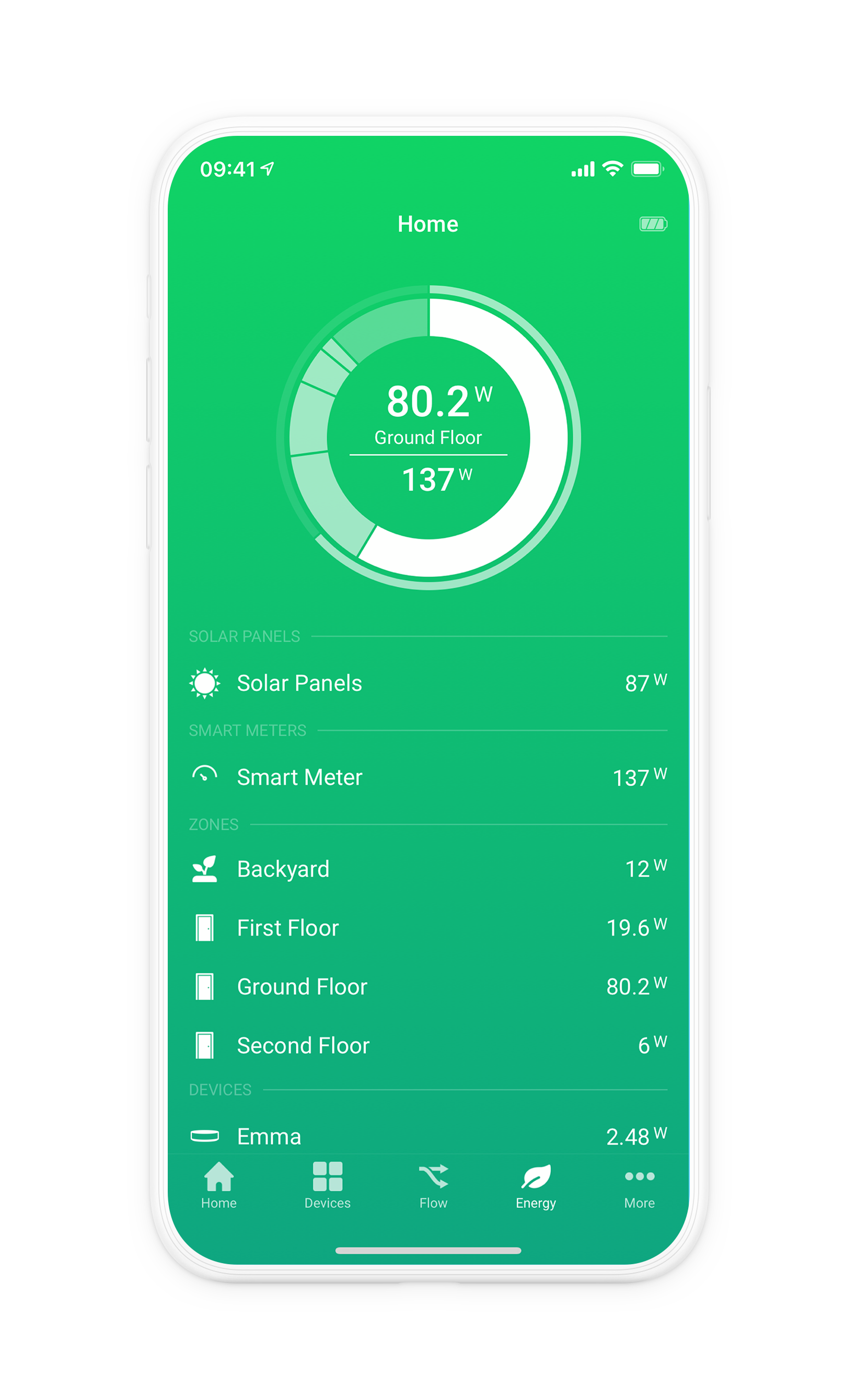 Homey Mobile App Energy