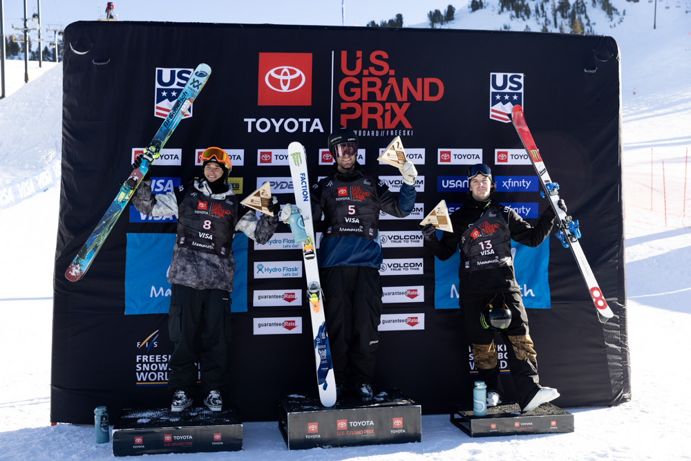 Monster Energy's Alex Hall Wins and Evan McEachran Takes Third place in Men’s Freeski Slopestyle at the Toyota U.S. Grand Prix at Mammoth Mountain