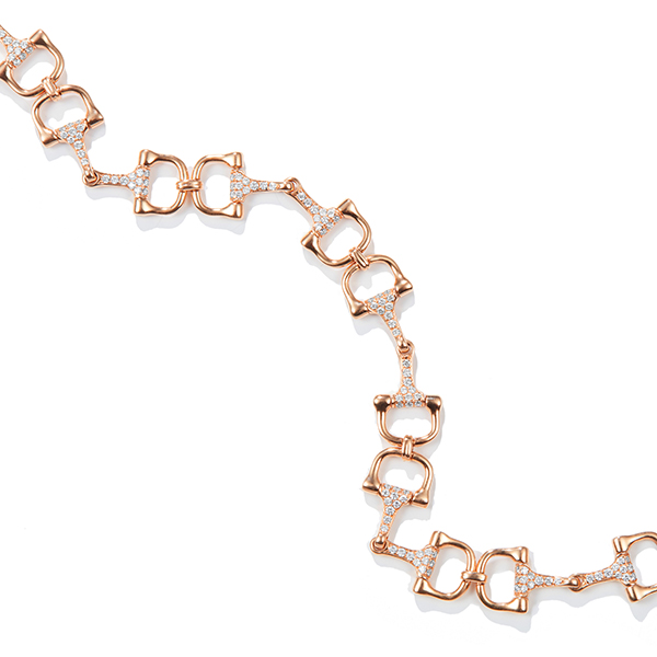 Bit of LUV Bracelet by Karina Brez Jewelry, in 18K Rose Gold. Image by Kate Benson.