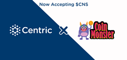 Thumb image for Cryptocurrency Gear Company Coin Monster Integrates Centric Swap (CNS) Payments