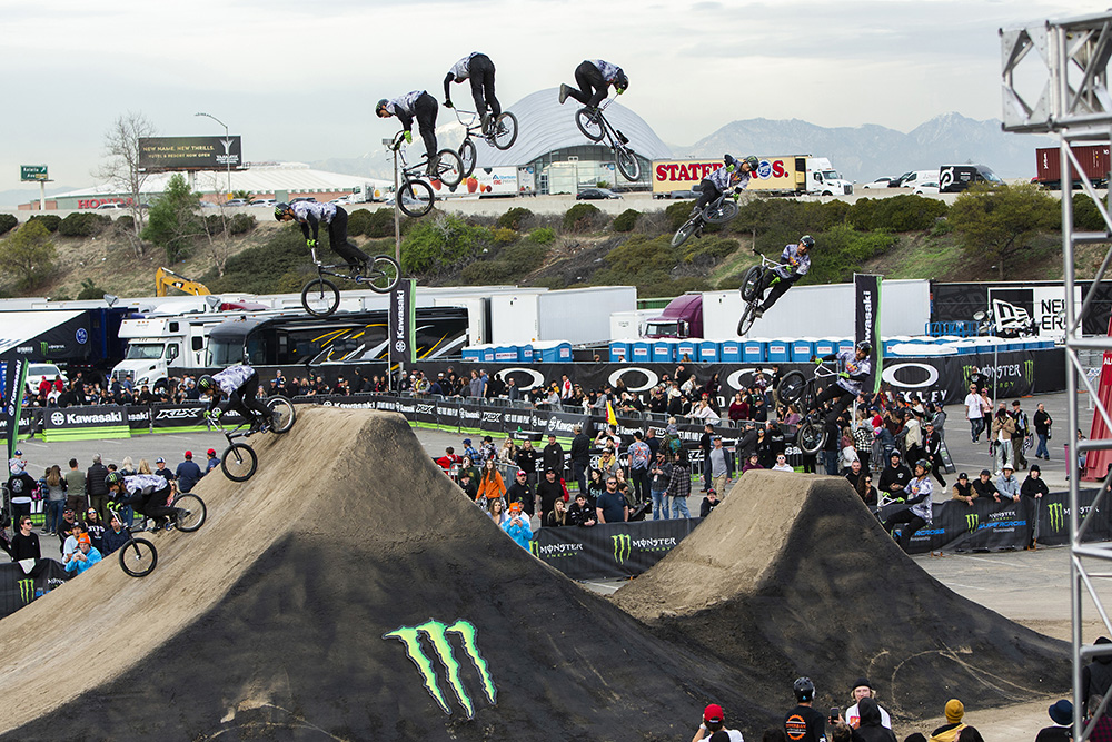 New Monster Energy Team Rider Daniel Sandoval Takes Third Place in BMX Dirt at the Monster Energy BMX Triple Challenge in Anaheim, California