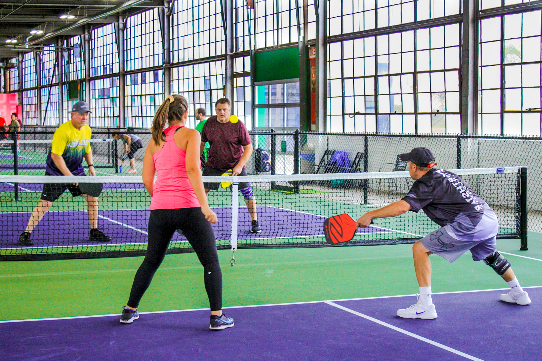 Pickleball players at Lucky Shots Piickleball