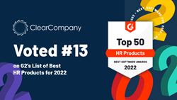 Thumb image for ClearCompany Recognized on G2s 2022 Best HR Product List