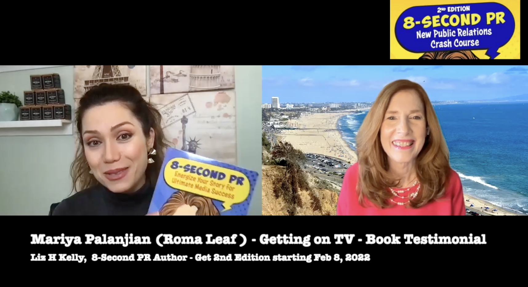 Small Business Founder/CEO Mariya Palanjian (Roma Leaf and Globafly), explains how she got $50k in publicity from 1 TV interview after reading "8-Second PR" publicity tips book.