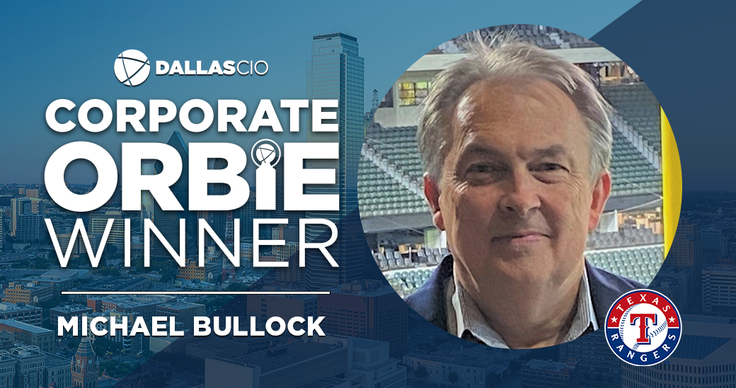 Corporate ORBIE Winner, Michael Bullock of Rangers Baseball LLC
