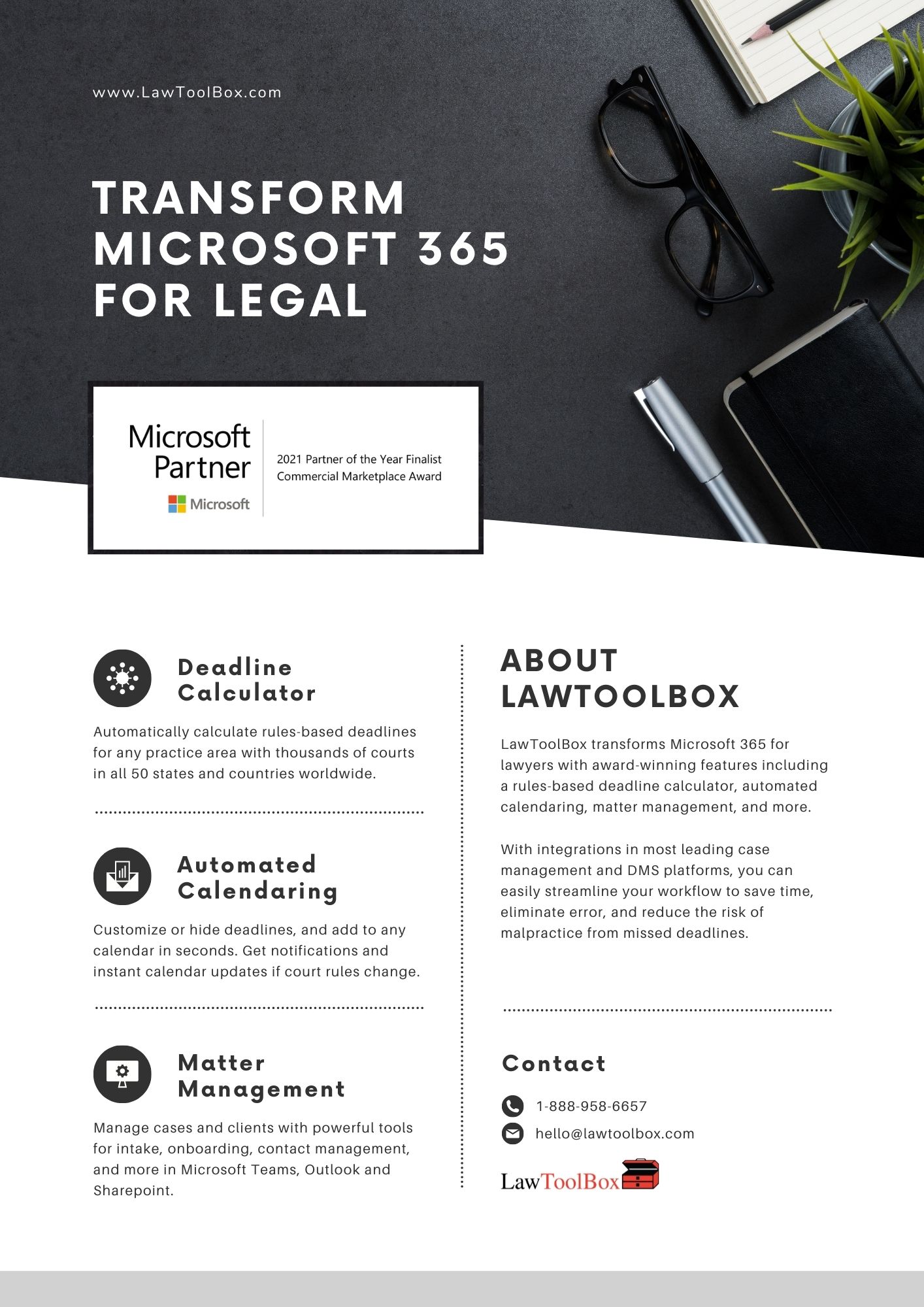 LawToolBox transforms Microsoft 365 for law firms, corporate legal departments, governments, and agencies around the world.
