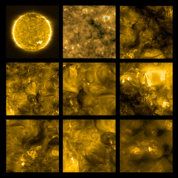 Las primeras vistas del sol se obtuvieron con el EUI del Solar Orbiter el 30 de mayo de 2020, revelando las ubicuas mini-erupciones denominadas 