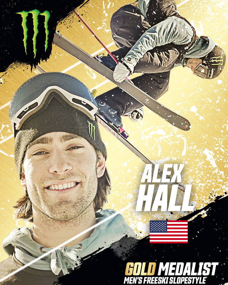 Monster Energy's Team USA’s Alex Hall Brings Home Gold Medal in Men’s Ski Slopestyle