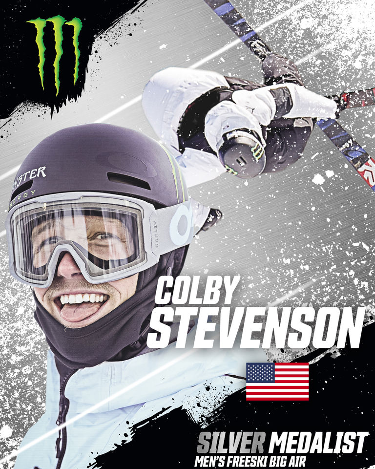Monster Energy's Colby Stevenson Takes a Silver Medal in Men's Ski Big Air