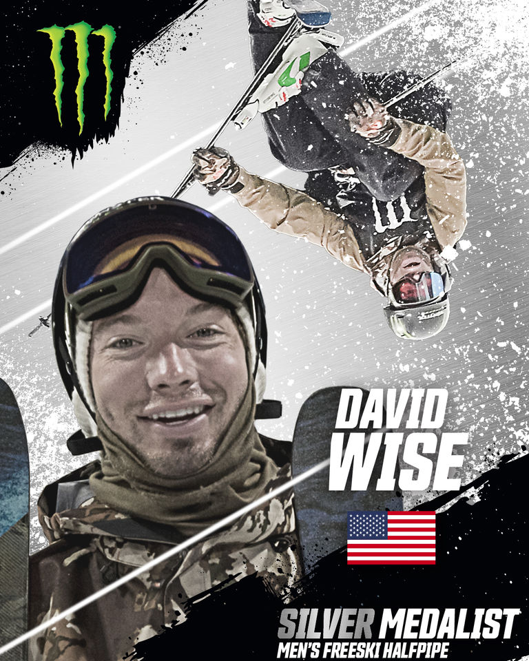 Monster Energy's David Wise Takes Silver in Men's Ski Halfpipe